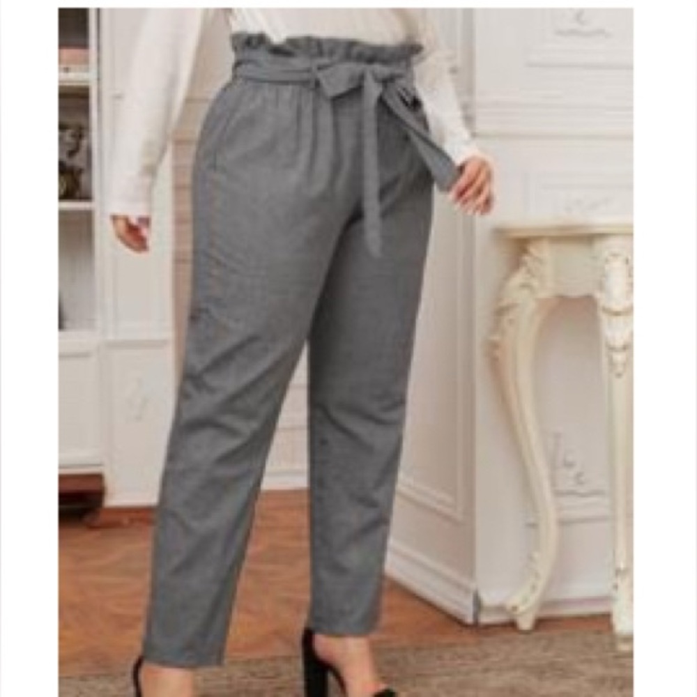 Gray Plaid Pants